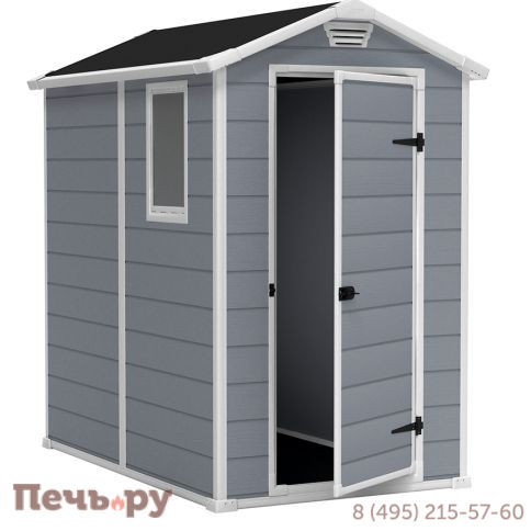 Сарай Keter "Манор 4х6" (размеры 118 x 184 см), серый фото