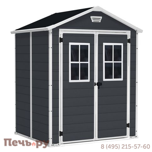 Сарай Keter "Манор 6х5 TWF" (размеры 175 x 145 см) (два окна на фасаде) фото