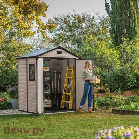 Сарай Keter "Манор 6x5" (размеры 175 x 145 см), бежевый фото 4