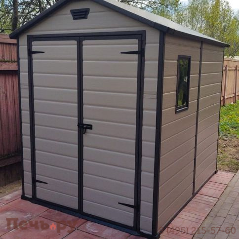 Сарай Keter "Манор 6x8DD" (размеры 177х230 см), бежевый фото 4