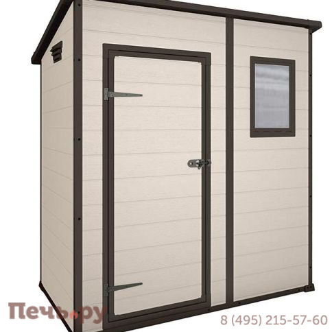 Сарай Gardeck "Манор Пент 6x4" (размеры 175 x 103 см), бежевый фото