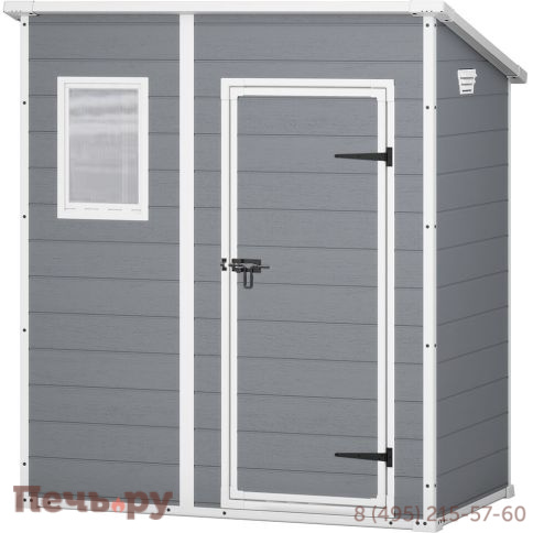 Сарай Keter "Манор Пент 6x4" (размеры 175 x 103 см), серый фото