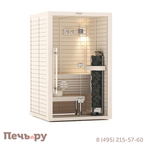 Сауна в сборе Sawo 1414RS-PD-G (1,4м х 1,4м, кедр, полностью стеклянная стена, дизайн Piano, правая) фото