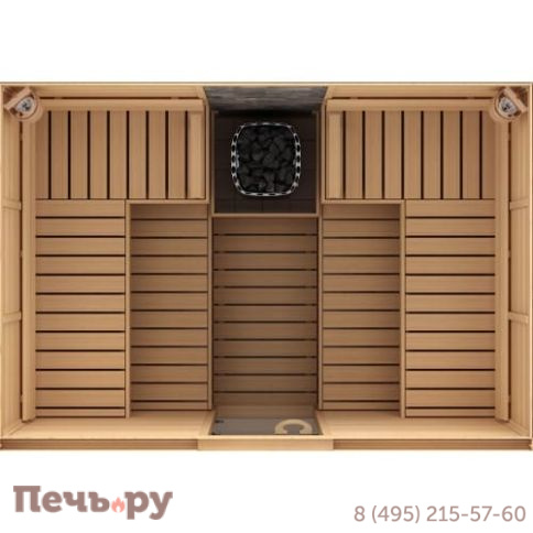 Сауна в сборе Sawo 1616LAC-CD (1.6м Х 1.6м, кедр,без оборудования и аксессуаров, дизайн Classic, левая) фото 3