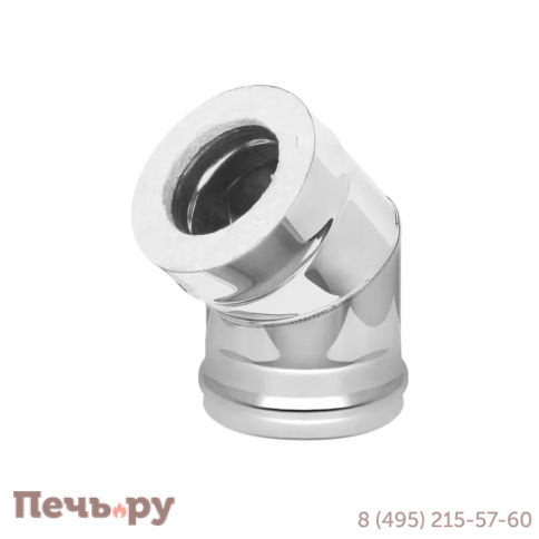 Сэндвич колено Везувий 45* Keralux (AISI 430 1.0мм/0.5мм) фото