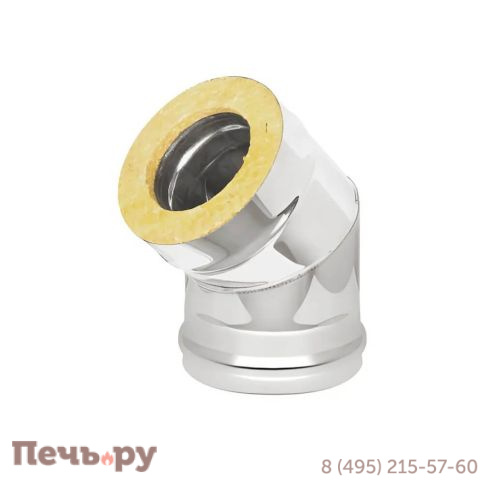 Сэндвич колено Везувий (AISI 430/0.8мм+нерж) 45 гр., 2 секции (изол.40) фото