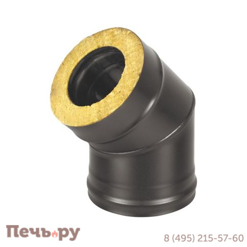 Сэндвич-колено Везувий Black (AISI 430/0,8мм) 45* 2 секции фото