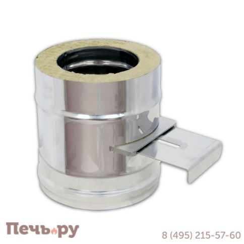 Сэндвич-шибер задвижка Везувий (AISI 430/0,8мм) L-0,2м фото