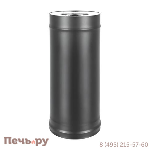 Сэндвич труба Везувий Black Keralux (AISI 430/1.0мм+0.5 мм) L-1м фото