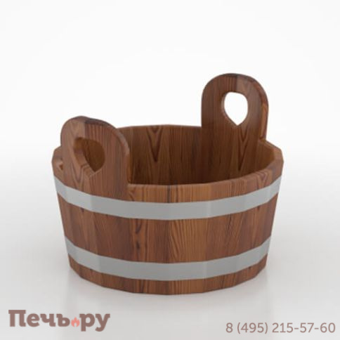 Шайка для бани BentWood из лиственницы, 15 л. фото 2