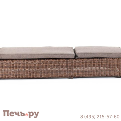 Шезлонг 4SiS Рим с подушкой, цвет коричневый фото 2