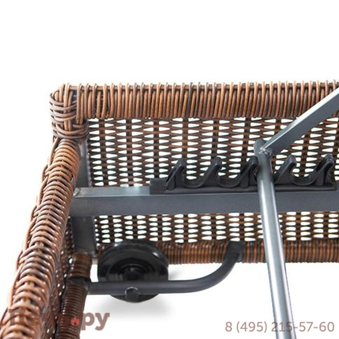 Шезлонг 4SiS Рим с подушкой, цвет коричневый фото 4