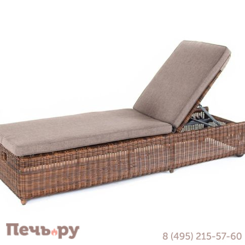Шезлонг 4SiS Рим с подушкой, цвет коричневый фото 5