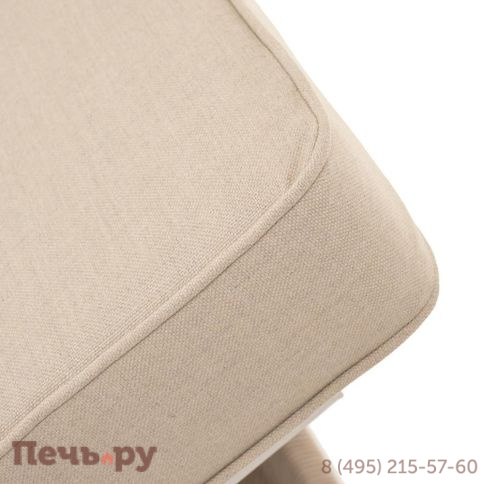 Шезлонг 4SiS Ривьера плетеный из роупа, каркас алюминий белый муар, роуп бежевый круглый, ткань бежевая 052 фото 7