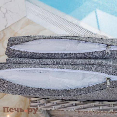 Шезлонг AGATA бежевый с матрасом фото 10