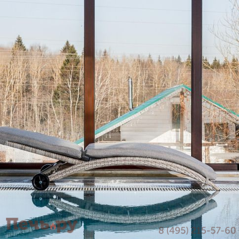 Шезлонг AGATA бежевый с матрасом фото 4