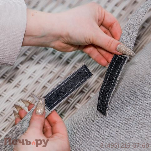 Шезлонг AGATA бежевый с матрасом фото 9