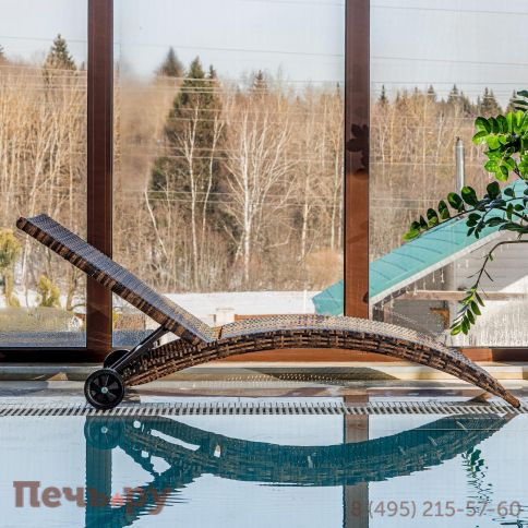 Шезлонг AGATA коричневый без матраса фото 3