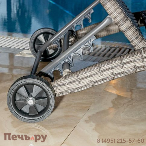 Шезлонг AGATA серый без матраса фото 7