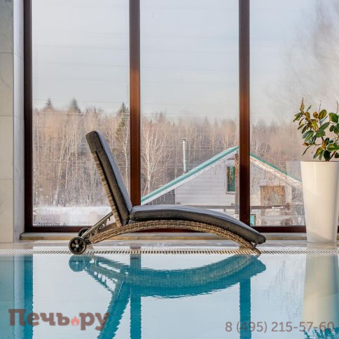 Шезлонг AGATA серый с матрасом фото 4