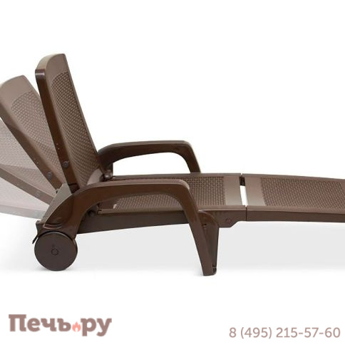 Шезлонг Gardeck B:rattan MIAMI складной, коричневый (дисконт) фото 5
