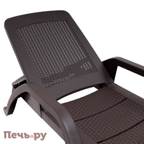 Шезлонг Gardeck B:rattan NILO стопирующийся, коричневый фото 2