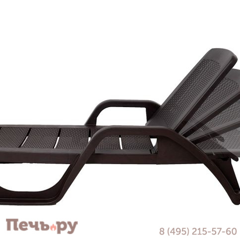 Шезлонг Gardeck B:rattan NILO стопирующийся, коричневый фото 3