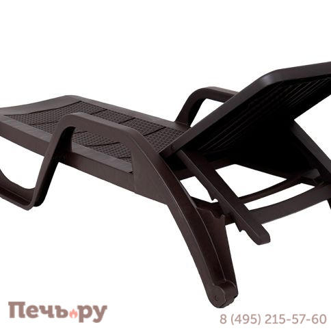 Шезлонг Gardeck B:rattan NILO стопирующийся, коричневый фото 4