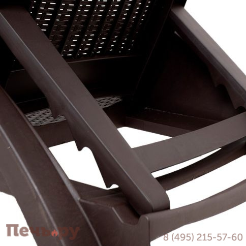 Шезлонг Gardeck B:rattan NILO стопирующийся, коричневый фото 7