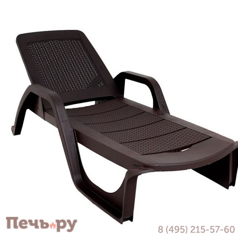 Шезлонг Gardeck B:rattan NILO стопирующийся, коричневый фото