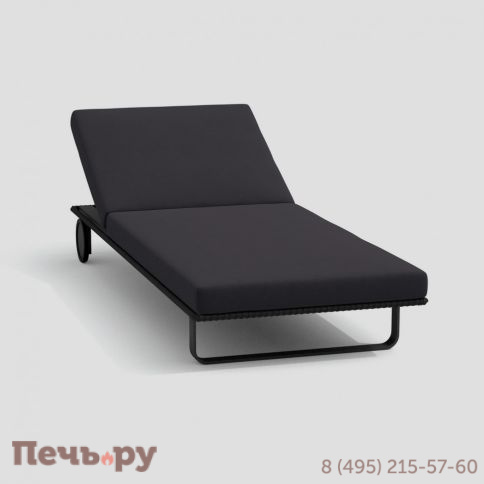 Шезлонг COSTA на колесах антрацит - каркас карбон фото 6