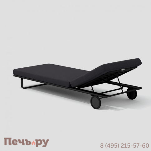 Шезлонг COSTA на колесах антрацит - каркас карбон фото 8