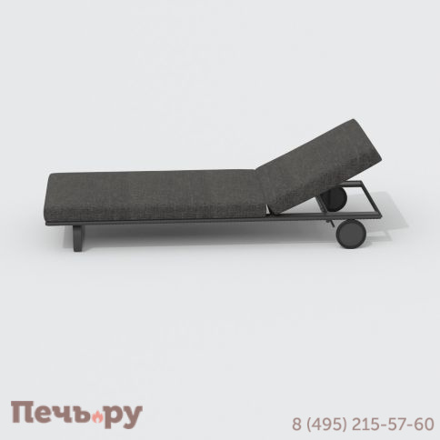 Шезлонг COSTA на колесах маренго - каркас карбон фото 6