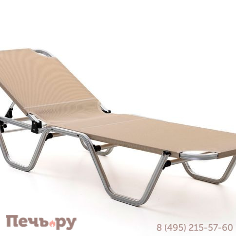 Шезлонг Gardeck Dias алюминиевый, бежевый фото 3