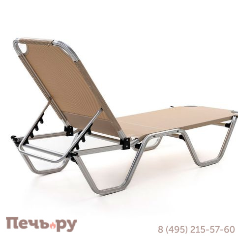 Шезлонг Gardeck Dias алюминиевый, бежевый фото 6
