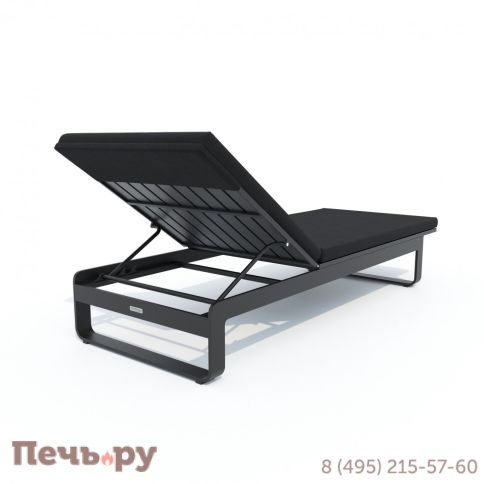 Шезлонг LETTO черный - каркас карбон фото 7