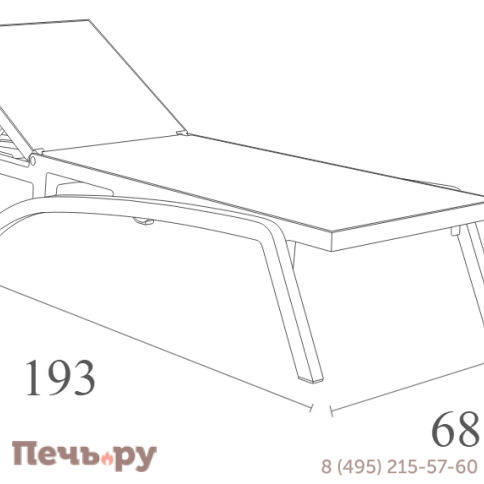 Шезлонг-лежак пластиковый Pacific 234/089-9022 фото 2