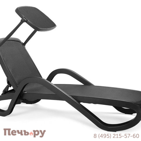 Шезлонг Gardeck Nardi Alfa с подлокотниками, антрацит фото 2