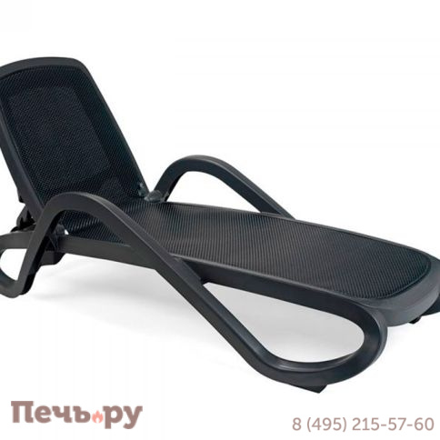 Шезлонг Gardeck Nardi Alfa с подлокотниками, антрацит фото