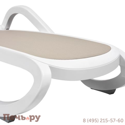 Шезлонг Gardeck Nardi Alfa с подлокотниками, белый-тортора фото 5