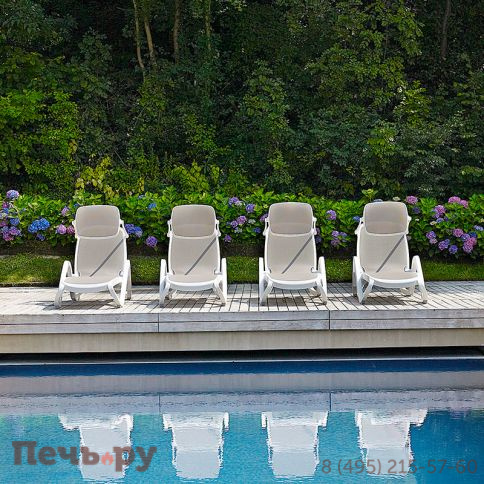 Шезлонг Gardeck Nardi Alfa с подлокотниками, белый-тортора фото 7