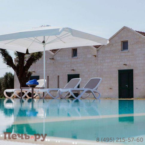 Шезлонг Gardeck Nardi Alfa с подлокотниками, коричневый-кофе фото 6