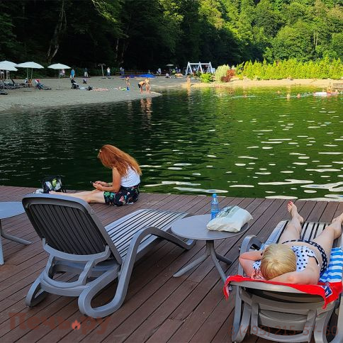 Шезлонг Gardeck Nardi Eden с подлокотниками, белый фото 13