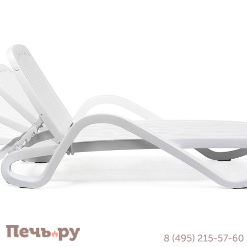 Шезлонг Gardeck Nardi Eden с подлокотниками, белый фото 4