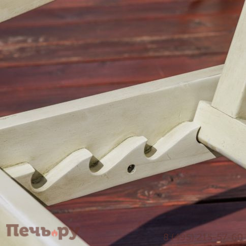 Шезлонг Royal Family PAOLO на колесиках из акации белого цвета фото 4