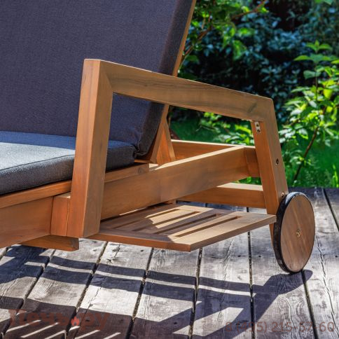 Шезлонг Royal Family PAOLO на колесиках из акации(teaklook) фото 7