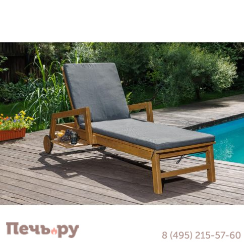 Шезлонг Royal Family PAOLO на колесиках из акации(teaklook) фото