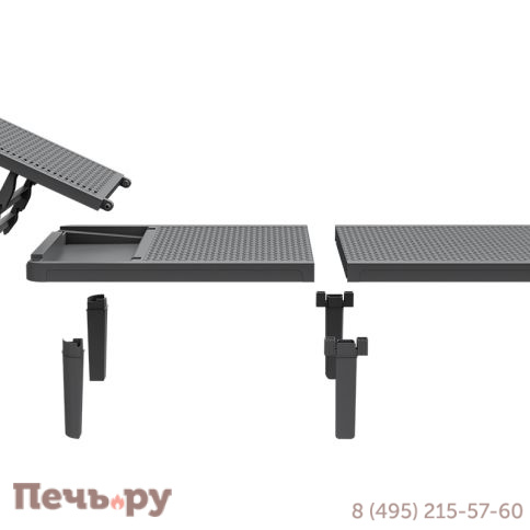 Шезлонг Gardeck Tweet compact, серый фото 2