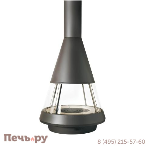 Стальной камин Hergom Mallorca со стеклом фото 10