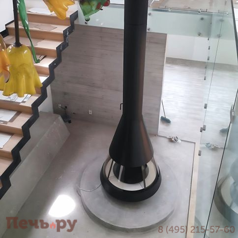 Стальной камин Hergom Mallorca со стеклом фото 8